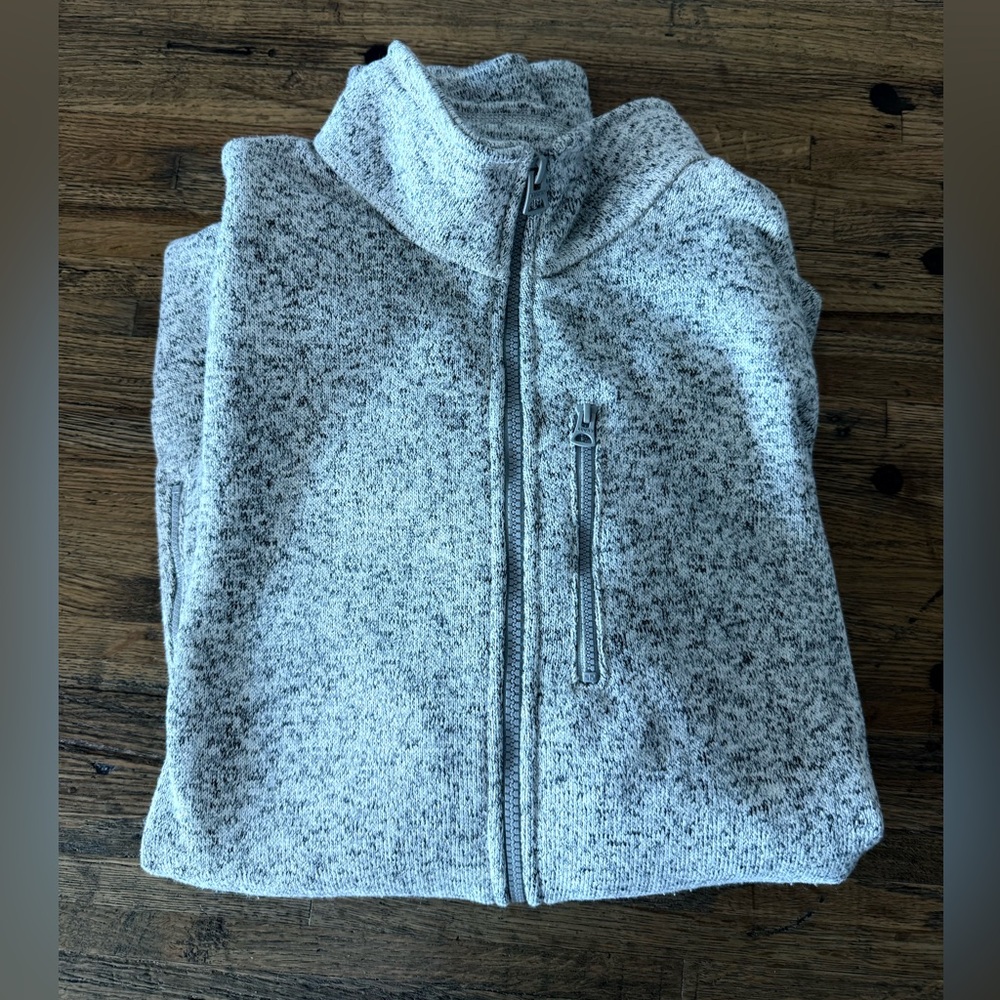 Lucky Brand Men's Zip Up Gray Sweater